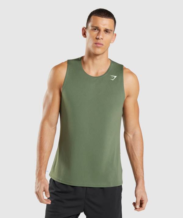 Panske Tielko Gymshark Arrival Olivovo Zelená | DL6839750